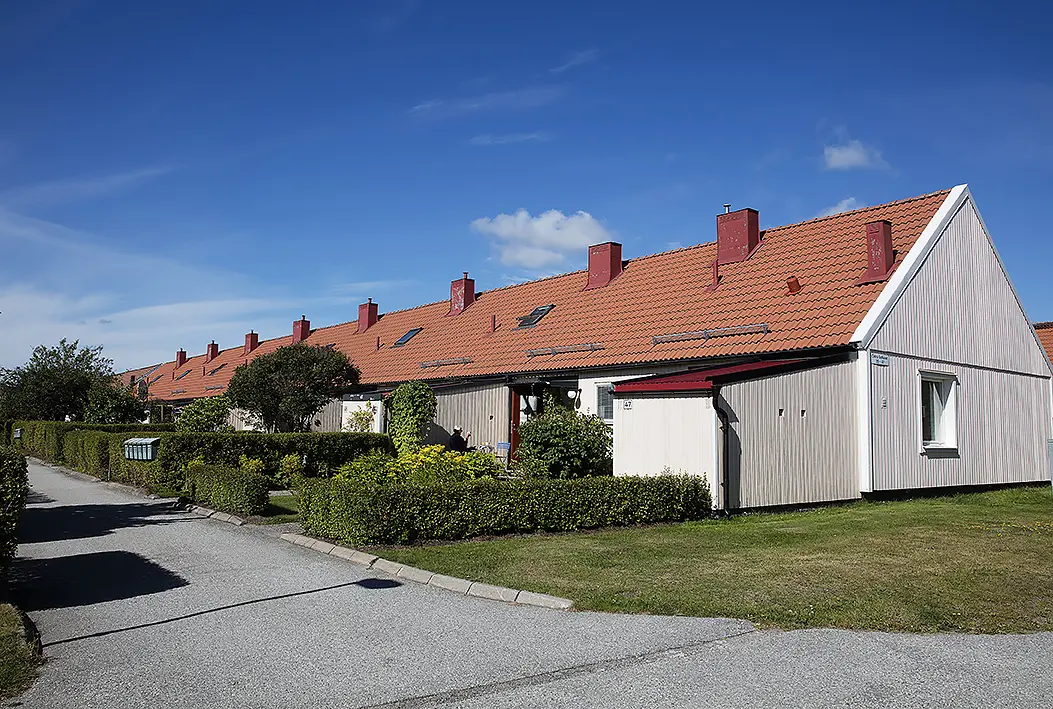 Foto på byggnad i kvarteret Hässjan
