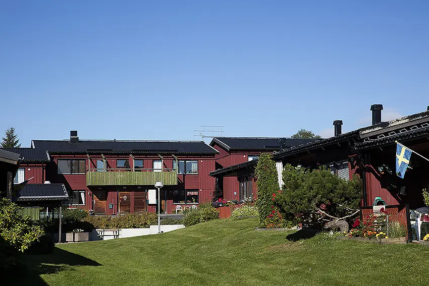 Bild på byggnad i kvarteret Vitsippan